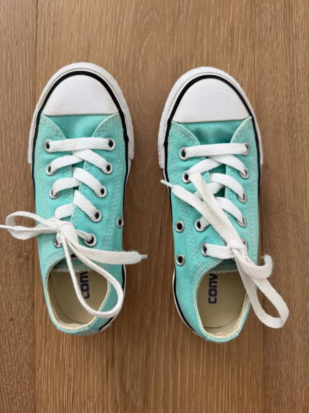 Converse Shoes Kids 11 Chuck Taylor All Star Canvas Light Aqua Blue 357643F